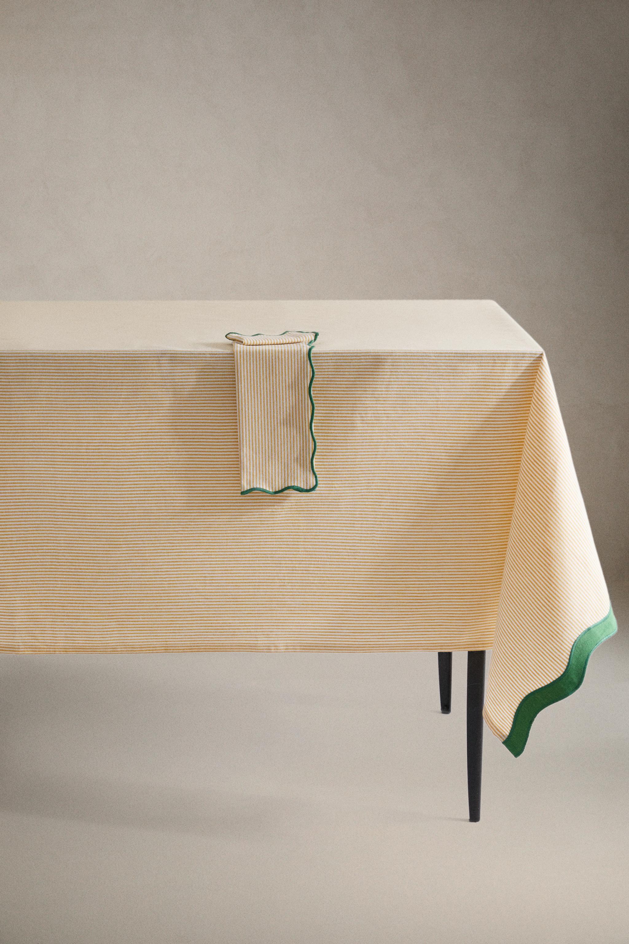 YARN-DYED COTTON TABLECLOTH